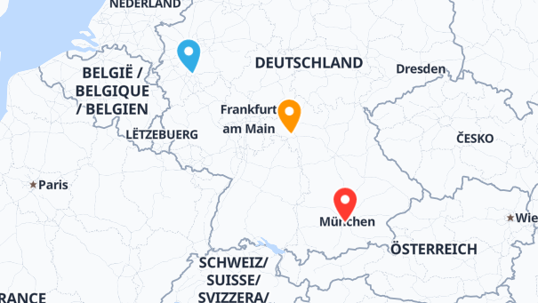 Map of company locations