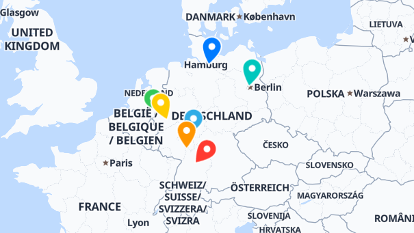 Map of company locations