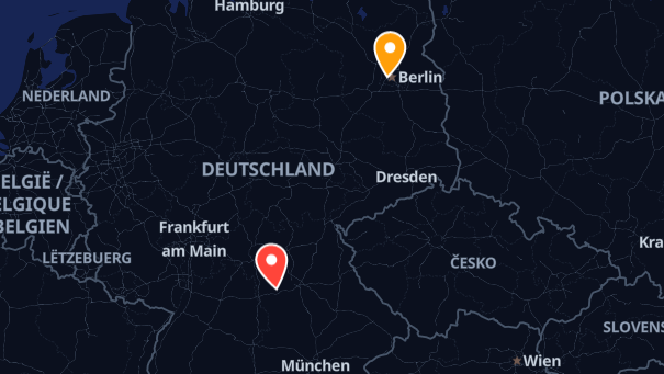 Map of company locations