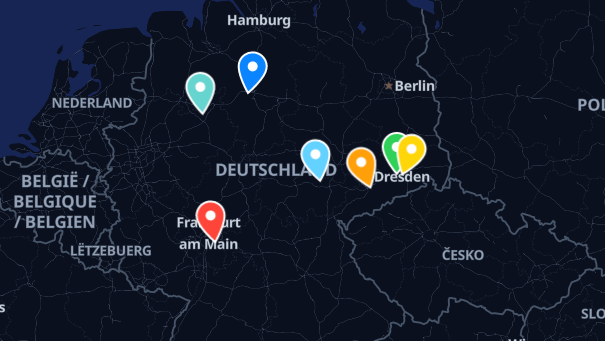 Map of company locations