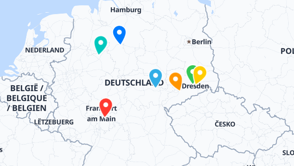 Map of company locations