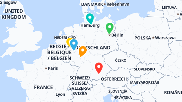Map of company locations