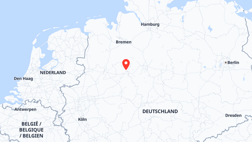 Map of the job locations