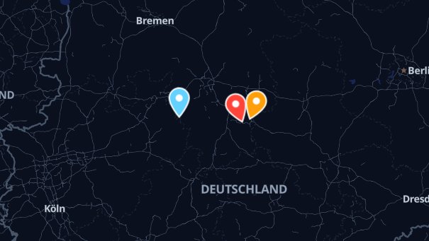 Map of company locations