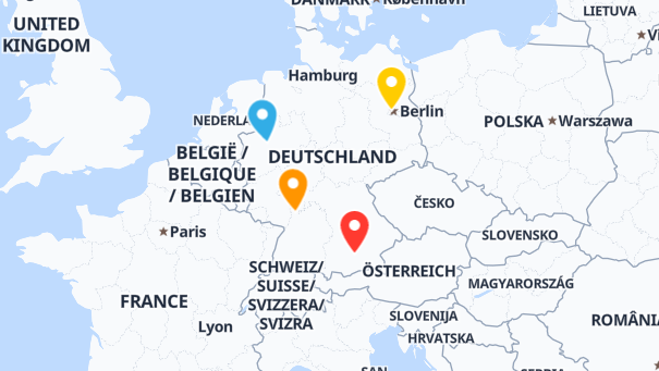 Map of company locations