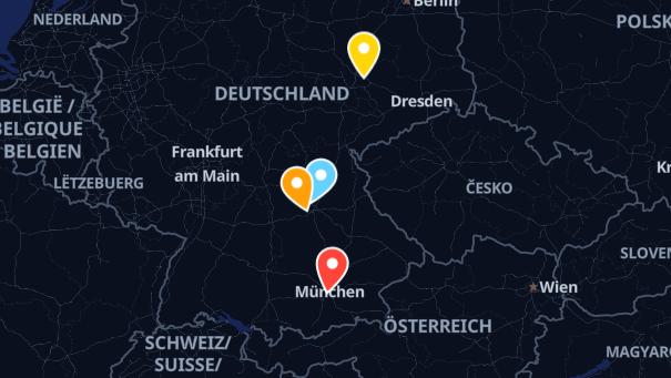 Map of company locations