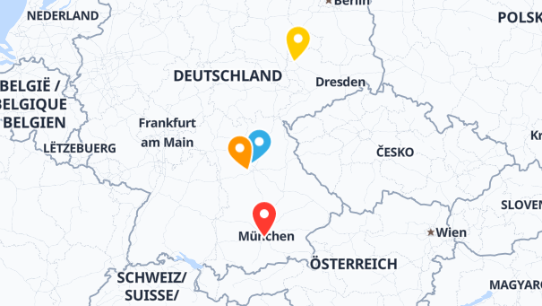 Map of company locations