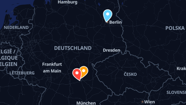 Map of company locations