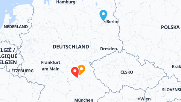 Map of company locations