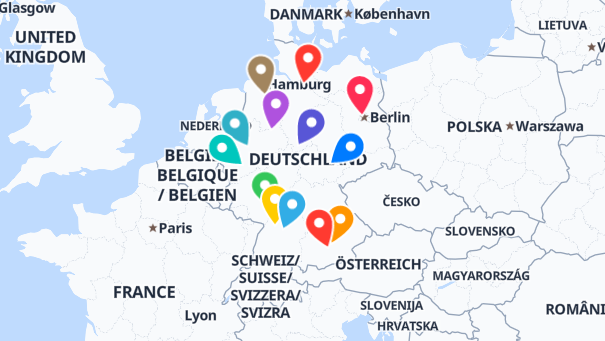 Map of company locations