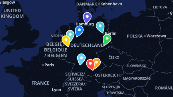 Map of company locations