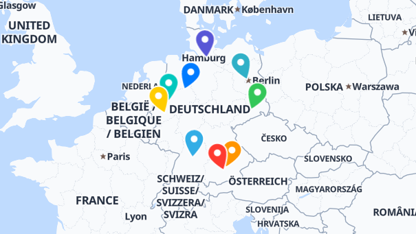 Map of company locations