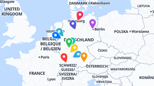 Map of company locations