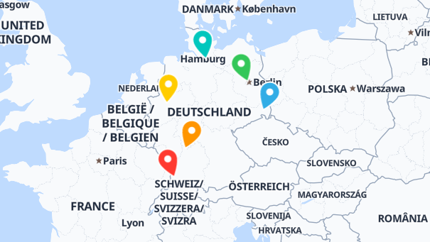 Map of company locations