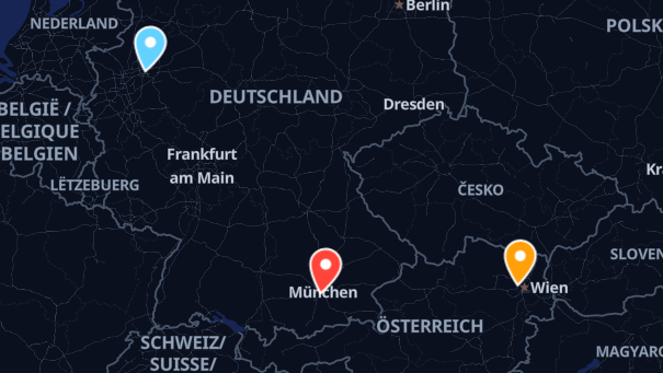 Map of company locations