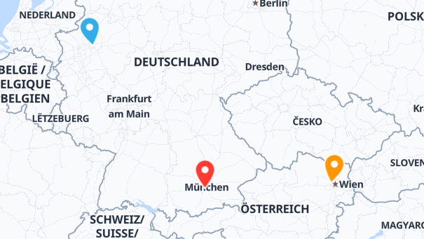 Map of company locations