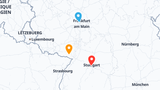 Map of company locations