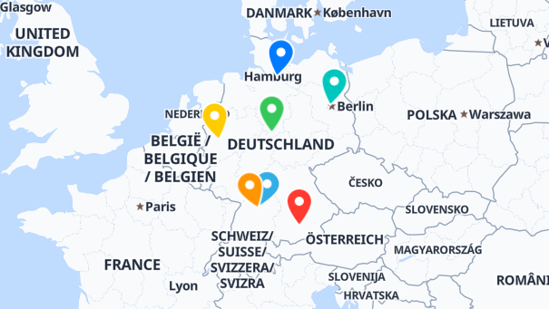 Map of company locations