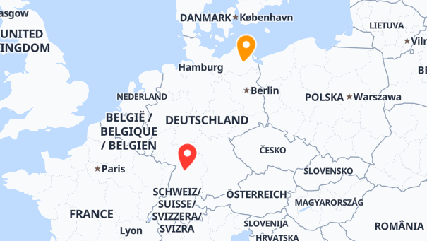 Map of company locations