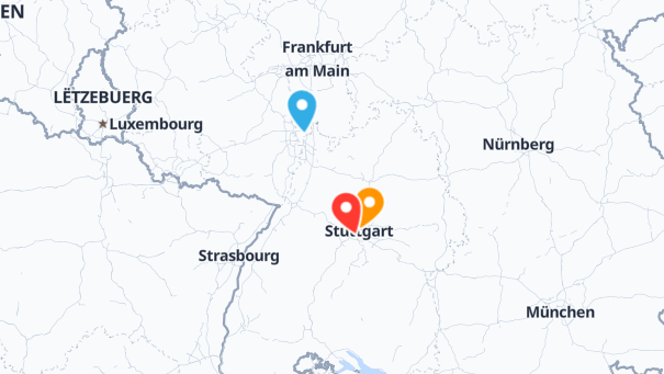 Map of company locations