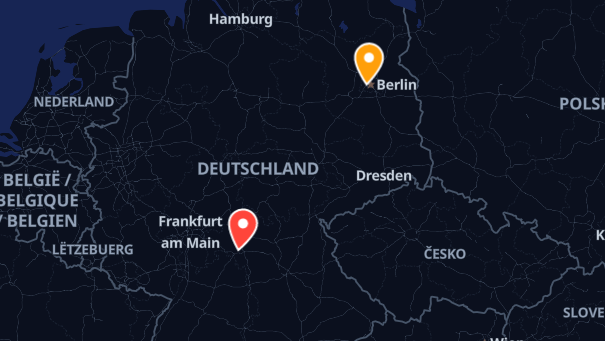 Map of company locations