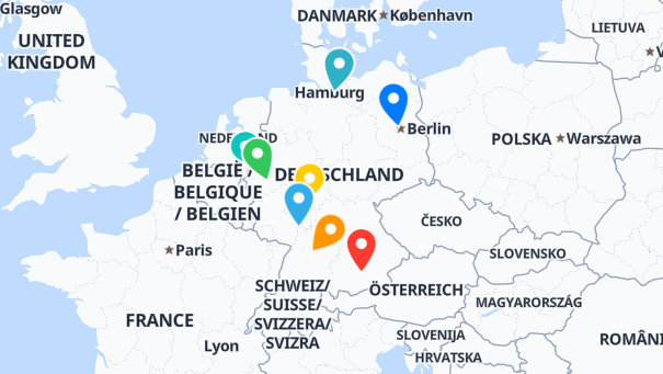 Map of company locations