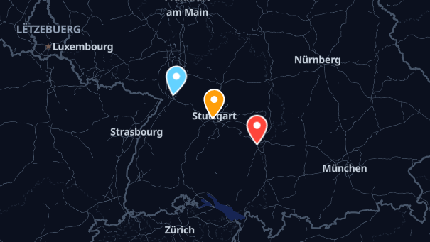 Map of company locations