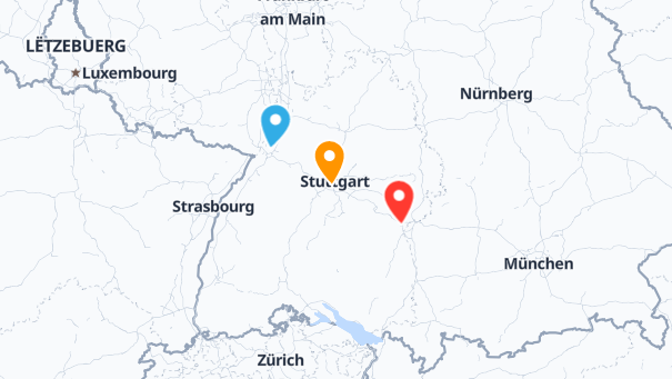 Map of company locations