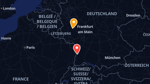Map of company locations