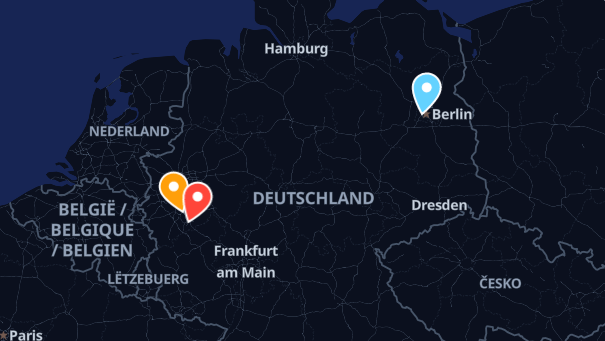 Map of company locations