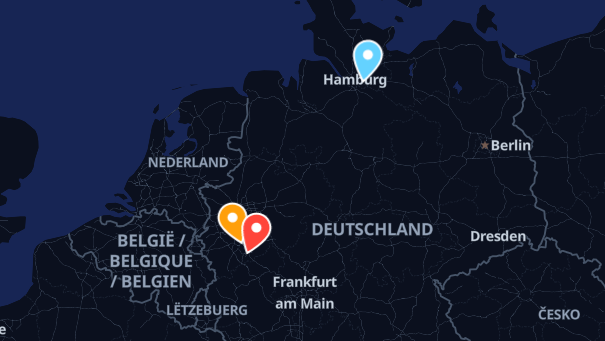 Map of company locations
