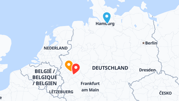 Map of company locations