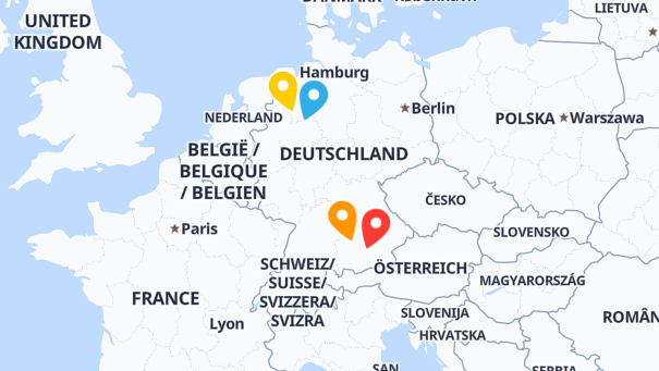 Map of company locations