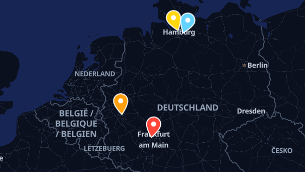 Map of company locations