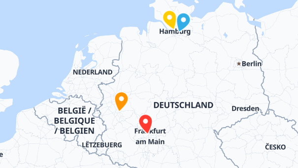 Map of company locations