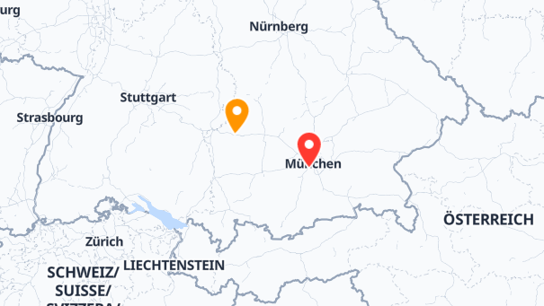 Map of company locations