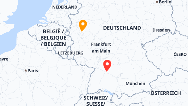 Map of company locations