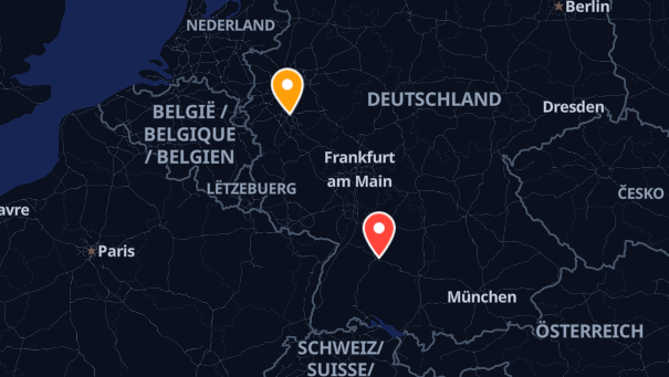 Map of company locations