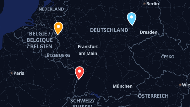 Map of company locations