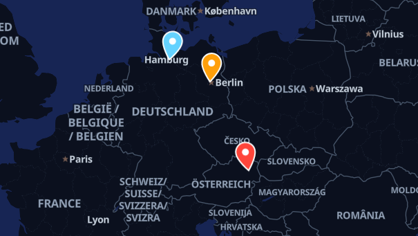 Map of company locations
