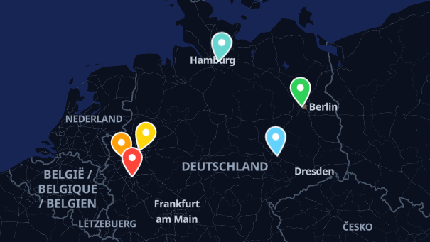 Map of company locations