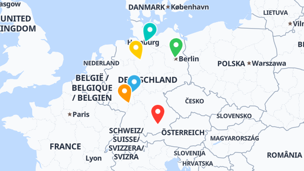 Map of company locations