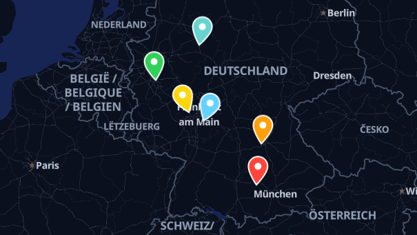Map of company locations