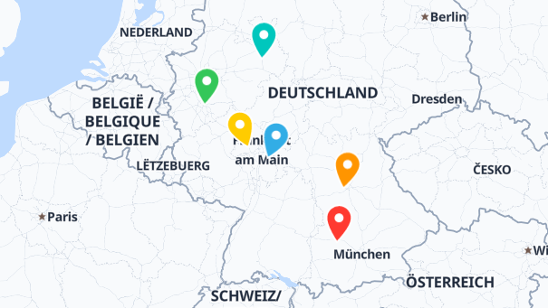 Map of company locations