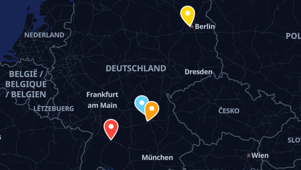 Map of company locations