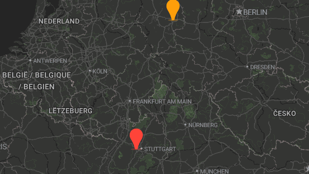 Map of company locations