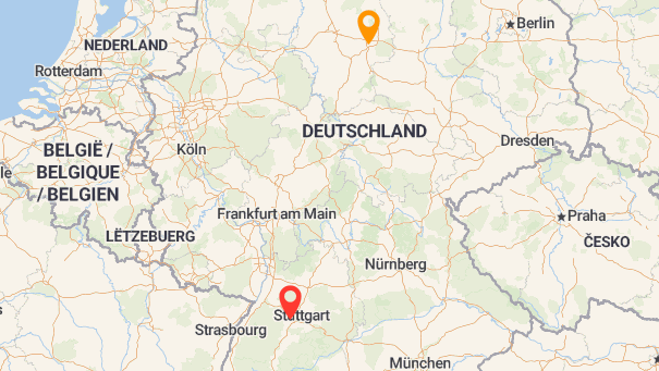 Map of company locations