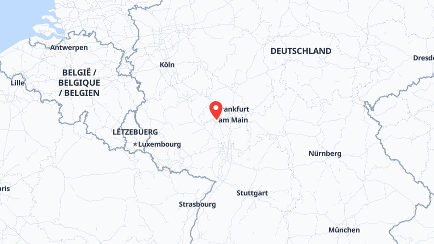 Map of the job locations