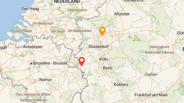 Map of company locations