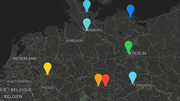 Map of company locations